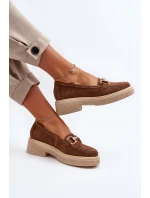 Zazoo 3429 Zamszové Dámské Mokasíny S Ozdobou Hnědé Zazoo 3429 Zamszové Dámské Mokasíny S Ozdobou Hnědé