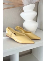 Lakované baleríny s přezkou Žluté Rinalle