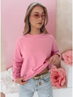 Dámská jednobarevná mikina LUMIVIA růžová FashionStreet BY1371