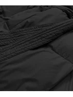 Černá dámská přeložená obálková bunda (5M737-392)