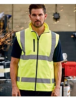 Yoko HV 006 Hi-Vis softshellová vesta 79.V006 hi vis yellow/navy Yoko HV 006 Hi-Vis softshellová vesta 79.V006 hi vis yellow/navy