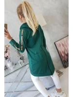 Mikina se zipem na zádech zelená Mikina se zipem na zádech zelená