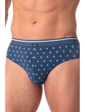 Pánské slipy 2Pack MPP 846 Tmavě modrá mix - Key Pánské slipy 2Pack MPP 846 Tmavě modrá mix - Key