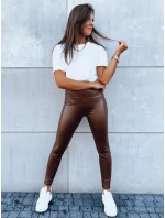 Dámské voskované legíny JEWELS hnědé FashionStreet UY1702 Dámské voskované legíny JEWELS hnědé FashionStreet UY1702