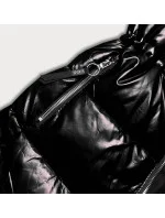 Černá metalická dámská bunda (b8029-1)