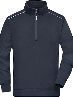 Daiber JN 895 Pracovní mikina s 1/4 zipem - Solid 02.0895 navy