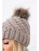 Čepice K169 tmavě béžová