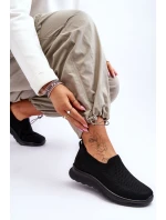 Dámské textilní nazouvací tenisky černé Adiora