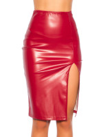 Sexy Koucla Kožená sukně ve tvaru tužky