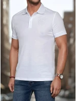 Pánská polokošile s nášivkou bílá FashionStreet PX0627
