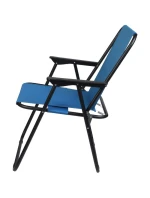 Cestovní sedačka s polštáři 52x44x75 cm skládací modrá