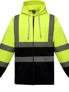Yoko HVK 07 Hi-Vis mikina s kapucí 79.VK07 hi vis yellow/navy