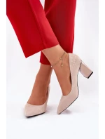 Elegantní Lodičky Na Podpatku V Růžové Vinceza 62223 Béžové