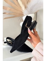 Dámské baleríny s přezkou Černé Tanelia