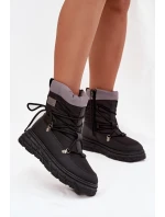 Dámské sněhule na zip Lee Cooper – černé Dámské sněhule na zip Lee Cooper – černé