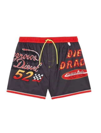 Pánské koupací kraťasy - A03880-0QEAL-900 - černá/červená - Diesel Pánské koupací kraťasy - A03880-0QEAL-900 - černá/červená - Diesel