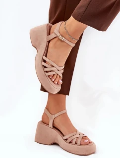 Dámské sandály 1765 světle hnědé - Step in style