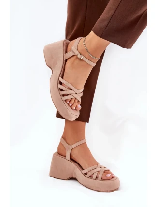 Dámské sandály 1765 světle hnědé - Step in style