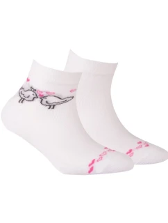 TENKÉ PONOŽKY BARVA 2-6 LET DÍVKY BÍLÉ 24-26