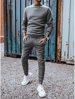 Pánská antracitová tepláková souprava FashionStreet AX0522 Pánská antracitová tepláková souprava FashionStreet AX0522