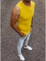 Pánské tričko bez rukávů bez potisku žluté FashionStreet RX4920