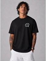 Pánské tričko s potiskem Freaking Rich oversize černé FashionStreet NX4012R Pánské tričko s potiskem Freaking Rich oversize černé FashionStreet NX4012R