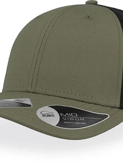 Atlantis Headwear Recy Three 6 panelová síťovaná kšiltovka "Recy Three" 33.6090 olive/black
