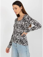 Dámská halenka LK BZ 509198 1.49P bílá a černá - FPrice