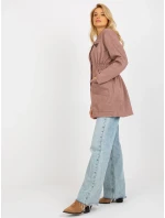 Dámský kabát LK PL 509128 .19 tmavě růžová - FPrice Dámský kabát LK PL 509128 .19 tmavě růžová - FPrice