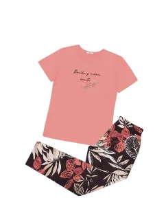 Dámské pyžamo 160/089 Oranžová vzor - Karol