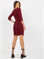 Dámské šaty LK SK 506559.47 vínové - FPrice Dámské šaty LK SK 506559.47 vínové - FPrice