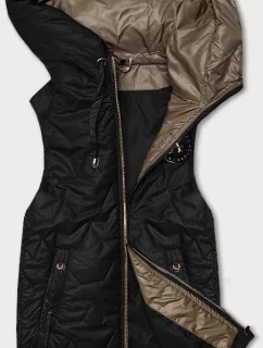 Černá dámská vesta se stahovacím lemem na spodním okraji S'West (B8341-1)