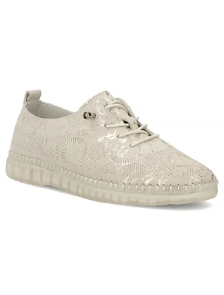 Filippo béžové kožené polobotky s gumovou podrážkou DP7810