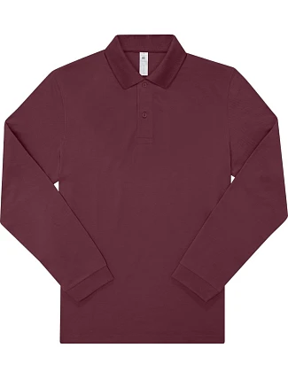 B&C My Polo 180 LSL Piqué polo s dlouhým rukávem 01.U425 burgundy B&C My Polo 180 LSL Piqué polo s dlouhým rukávem 01.U425 burgundy