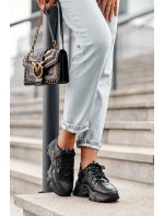 Dámské Sportovní Boty Sneakersy Masivní Černé Toderus