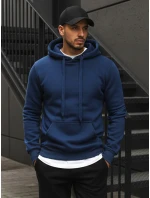 Pánská modrá mikina s kapucí FashionStreet BX4684