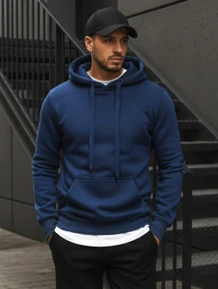 Pánská modrá mikina s kapucí FashionStreet BX4684