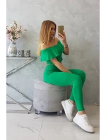 Sada s volánkem zelená