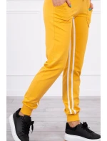 Sada s dvojitými pruhy hořčice+bílá