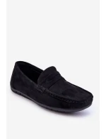 Mužské semišové mokasíny černé Wesley