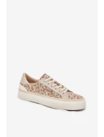 Nízké dámské tenisky s leopardím potiskem Lee Cooper LCW-25-02-3330L béžové