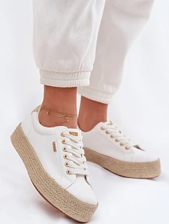 Dámské espadrilles na platformě Big Star TT274349 Bílé