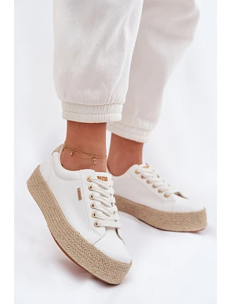 Dámské espadrilles na platformě Big Star TT274349 Bílé