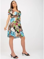 Šaty DHJ SK 15836.51 černá a modrá