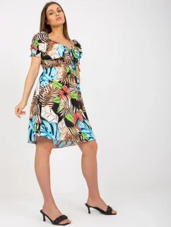 Šaty DHJ SK 15836.51 černá a modrá