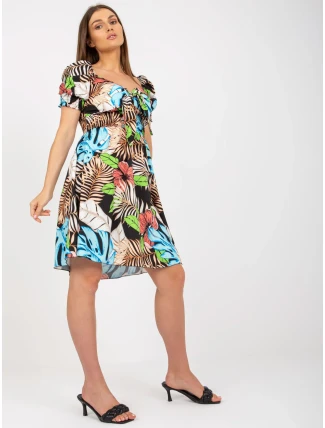 Šaty DHJ SK 15836.51 černá a modrá