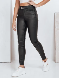 Dámské voskované skinny džíny černé FashionStreet UY2750