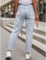 Dámské džíny s pasem světle modré FashionStreet UY3009