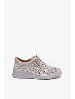 Semišové perforované dámské polobotky Vinceza 79603 šedé Semišové perforované dámské polobotky Vinceza 79603 šedé