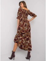 Šaty DHJ SK 13965.71P kaštanová